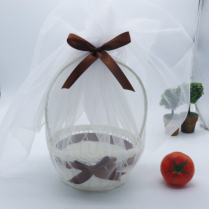 Damen Hochzeitskorb mit Satinband Brehn