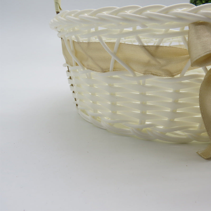 Damen Hochzeitskorb mit Satinband Brehn