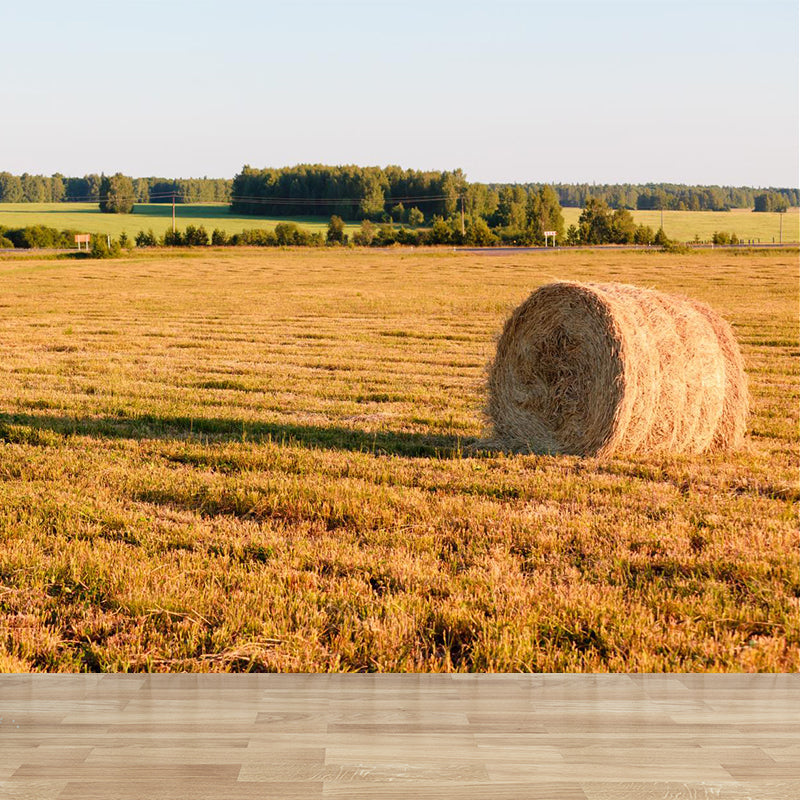 Brehn | Farmland Heuballen Wandtapete Zeitgenössisches Vliesbehang Wanddekoration für Zuhause