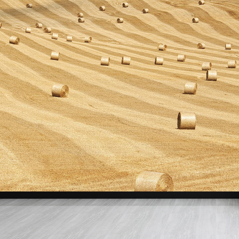 Brehn | Feuchtigkeitsresistente Heuballen-Murale Personalisierte Moderne Wandverkleidung für Hausinterieur