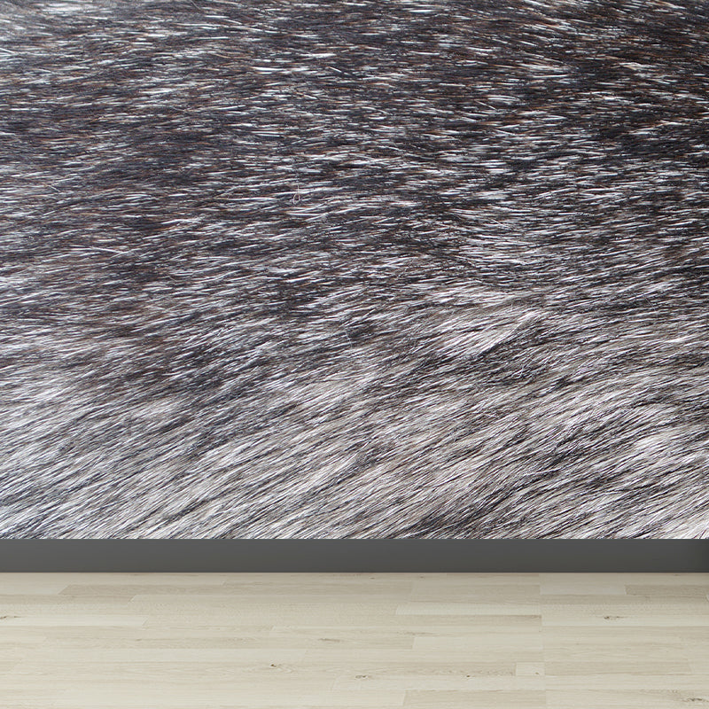 Brehn | Ganz Faux Tierfell Wandmural Tapete Feuchtigkeitsbeständig Modernes Wohnzimmer Wandkunst