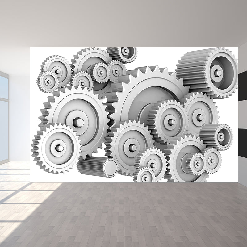 Brehn | Dunkle Farbgear Tapete Mural Metall Steampunk Wasserabdichtung Wandkunst für Garage