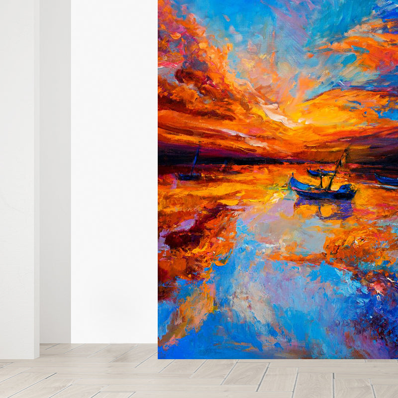 Brehn | Klassische Ölmalerei Landschaft Wandtattoo Helle Farbe Fleckenresistente Wanddekoration für Zimmer