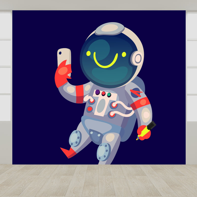 Brehn | Kinder Astronaut Tapete Mural Dunkle Farbe Jungen Schlafzimmer Wandkunst, Maßgeschneidert