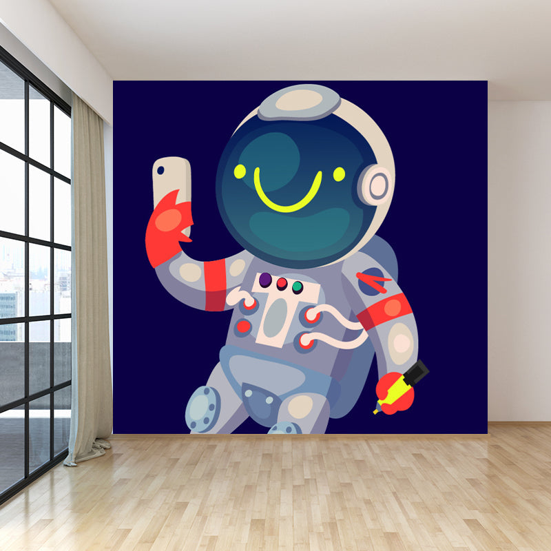 Brehn | Kinder Astronaut Tapete Mural Dunkle Farbe Jungen Schlafzimmer Wandkunst, Maßgeschneidert
