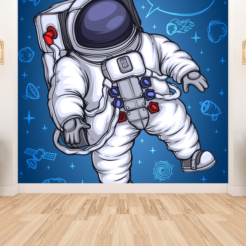 Brehn | Kinder Astronaut Tapete Mural Dunkle Farbe Jungen Schlafzimmer Wandkunst, Maßgeschneidert