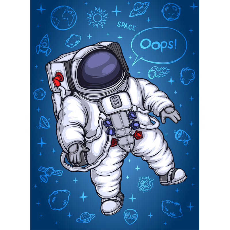 Brehn | Kinder Astronaut Tapete Mural Dunkle Farbe Jungen Schlafzimmer Wandkunst, Maßgeschneidert