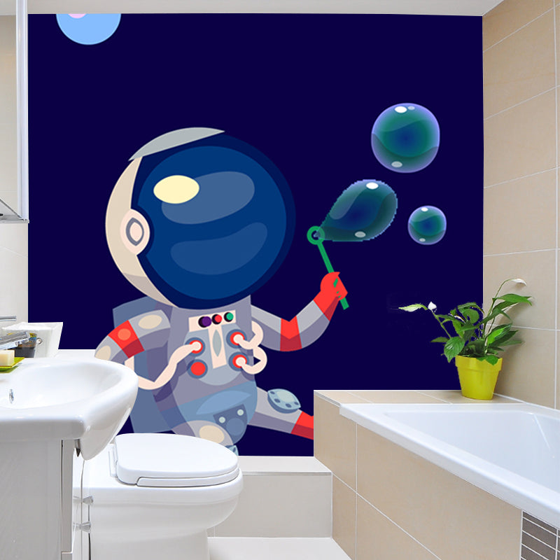 Brehn | Kinder Astronaut Tapete Mural Dunkle Farbe Jungen Schlafzimmer Wandkunst, Maßgeschneidert