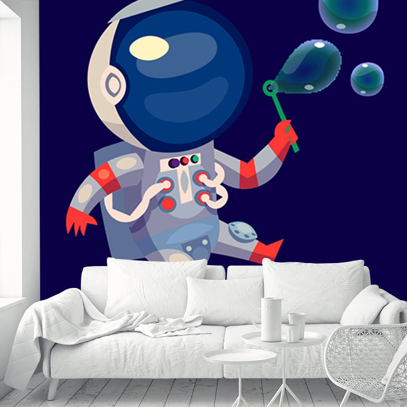 Brehn | Kinder Astronaut Tapete Mural Dunkle Farbe Jungen Schlafzimmer Wandkunst, Maßgeschneidert
