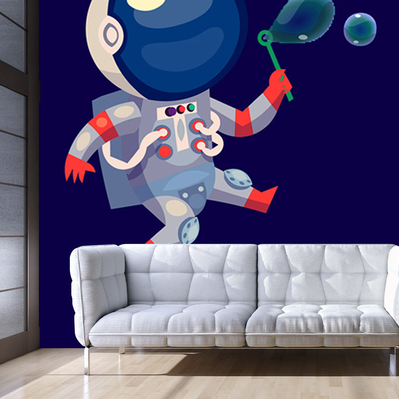 Brehn | Kinder Astronaut Tapete Mural Dunkle Farbe Jungen Schlafzimmer Wandkunst, Maßgeschneidert