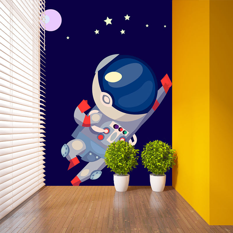 Brehn | Kinder Astronaut Tapete Mural Dunkle Farbe Jungen Schlafzimmer Wandkunst, Maßgeschneidert
