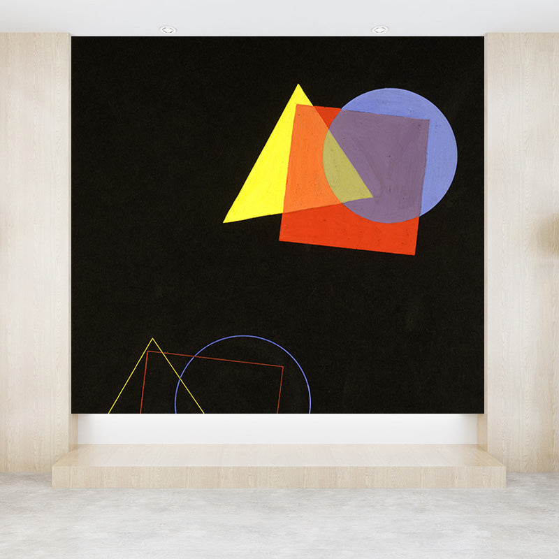 Brehn | Moderne Kunst Geometrische Muurdecoratie Multikleurige Studentenhuis Wandbekleding, Vlekbestendig