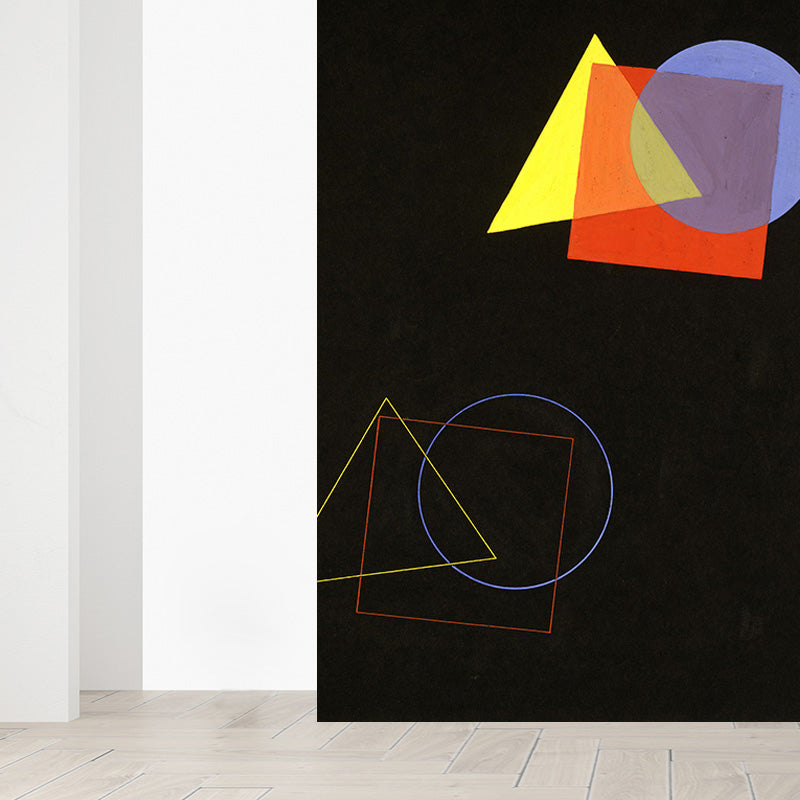 Brehn | Moderne Kunst Geometrische Muurdecoratie Multikleurige Studentenhuis Wandbekleding, Vlekbestendig