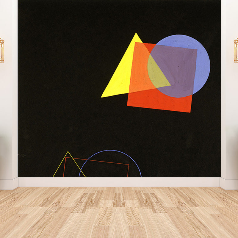 Brehn | Moderne Kunst Geometrische Muurdecoratie Multikleurige Studentenhuis Wandbekleding, Vlekbestendig