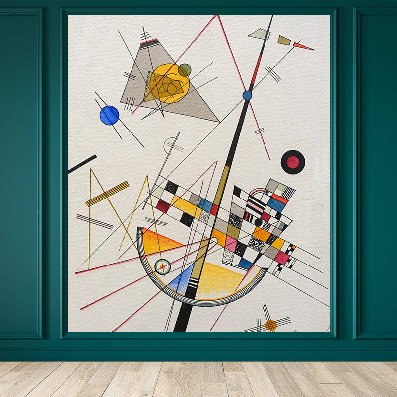Brehn | Moderne Kunst Geometrische Muurdecoratie Multikleurige Studentenhuis Wandbekleding, Vlekbestendig