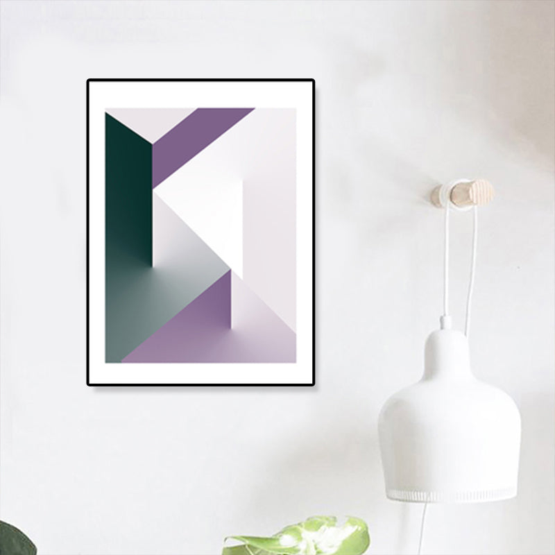 Brehn | Illustration Geometrisches Leinwanddruck Texturiertes Nordisches Küchen Wandkunst in Pastellfarbe