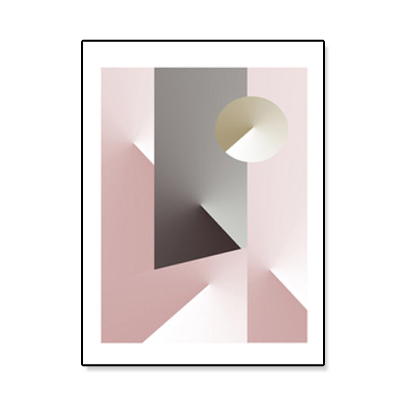Brehn | Illustration Geometrisches Leinwanddruck Texturiertes Nordisches Küchen Wandkunst in Pastellfarbe
