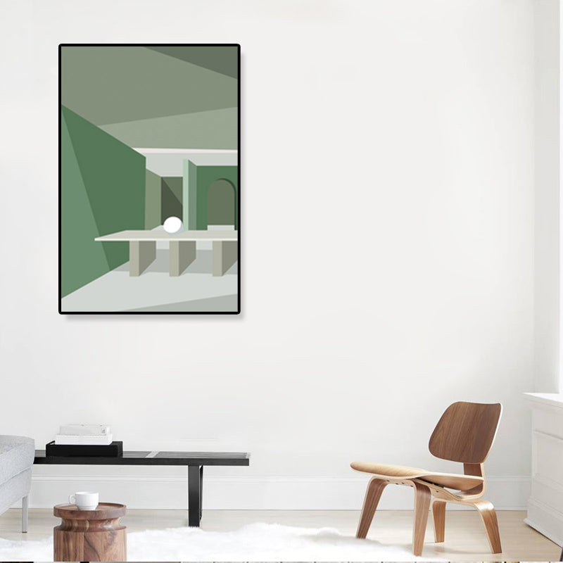 Brehn | Nordische Architektur Geometrische Leinwand Pastellfarbig Texturiertes Wandkunst Druck für Zuhause