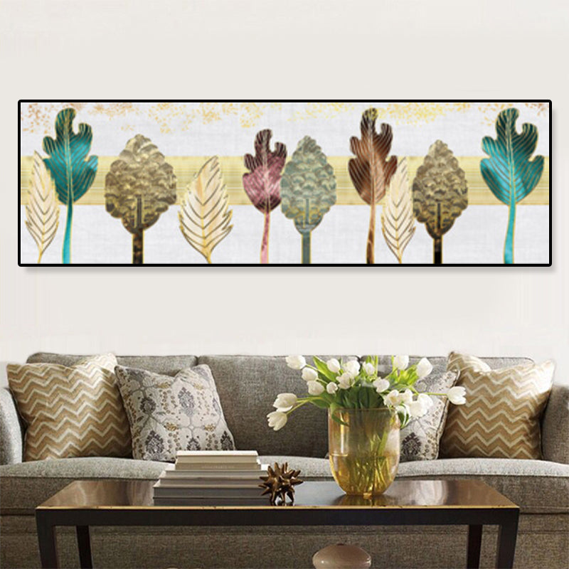 Brehn | Bäume Leinwanddruck Schlafzimmer Illustration Botanische Wandkunst Dekor in Braun, Texturiert
