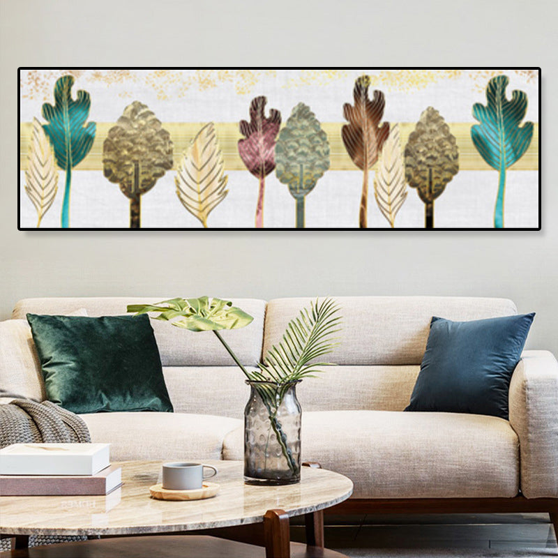 Brehn | Bäume Leinwanddruck Schlafzimmer Illustration Botanische Wandkunst Dekor in Braun, Texturiert