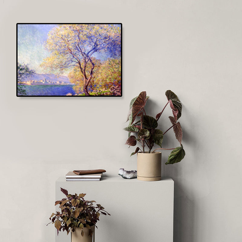 Brehn | Zeichnung Druck Landschaft Wandkunst Texturiert Nordic Wohnzimmer Leinwand in Helle Farbe
