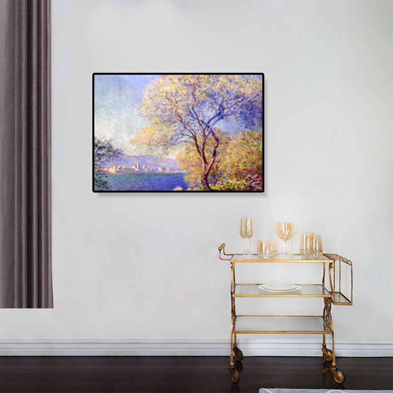 Brehn | Zeichnung Druck Landschaft Wandkunst Texturiert Nordic Wohnzimmer Leinwand in Helle Farbe