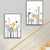 Brehn | Geometrische Canvas Wandkunst Hellfarbe Nordischer Stil Wanddekoration für Treppen, Set von 2