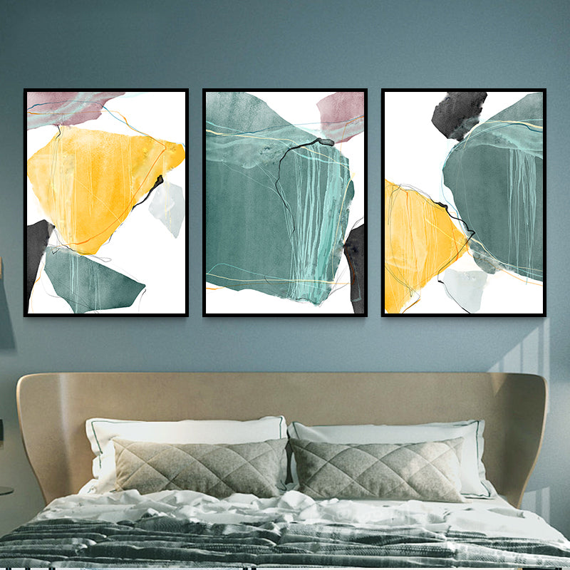 Brehn | Nordic Abstract Canvas Print Hotel Wandkunst Set in Pastellfarben, Mehrere Größenoptionen
