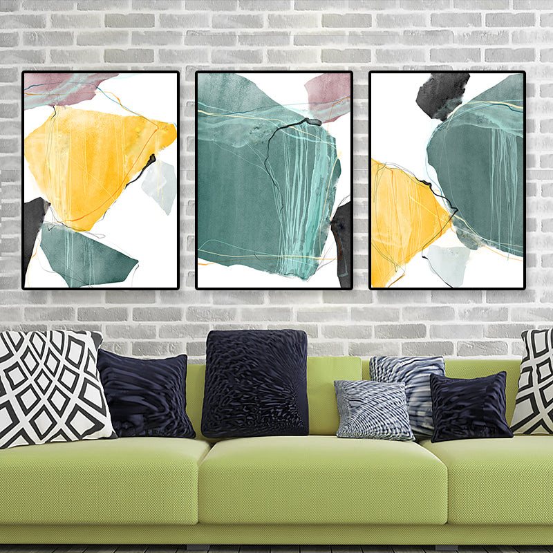 Brehn | Nordic Abstract Canvas Print Hotel Wandkunst Set in Pastellfarben, Mehrere Größenoptionen