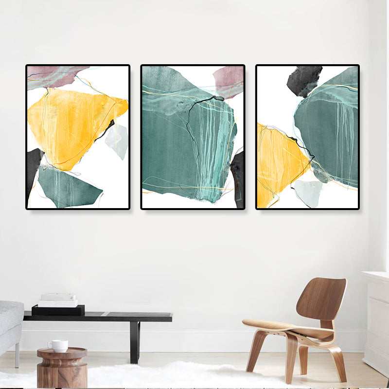 Brehn | Nordic Abstract Canvas Print Hotel Wandkunst Set in Pastellfarben, Mehrere Größenoptionen