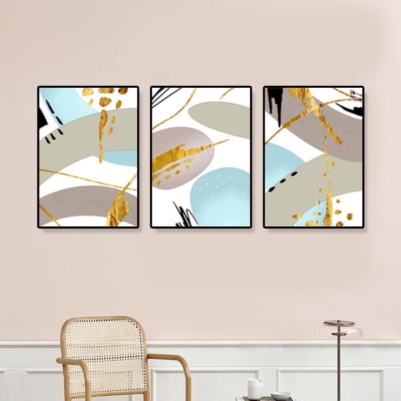 Brehn | Nordic Abstract Canvas Print Hotel Wandkunst Set in Pastellfarben, Mehrere Größenoptionen