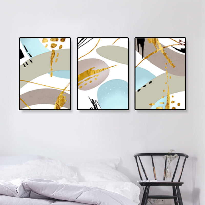 Brehn | Nordic Abstract Canvas Print Hotel Wandkunst Set in Pastellfarben, Mehrere Größenoptionen