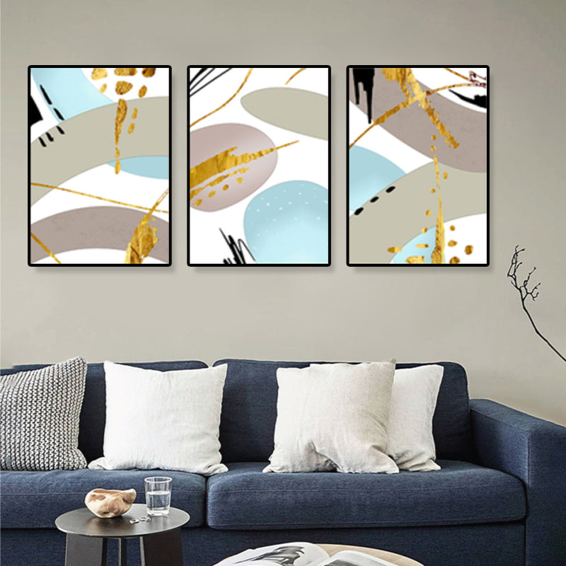 Brehn | Nordic Abstract Canvas Print Hotel Wandkunst Set in Pastellfarben, Mehrere Größenoptionen