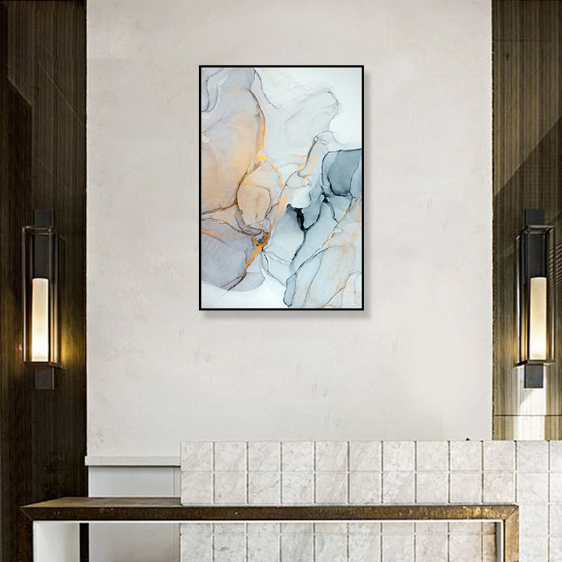 Brehn | Texturiertes abstraktes Wandkunst-Leinwanddruck nordischer Stil Wanddekoration für Hausinterieur
