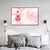 Brehn | Rose und Ballerina Canvas Glam Trendy Mode Wanddekoration in Rosa für das Schlafzimmer