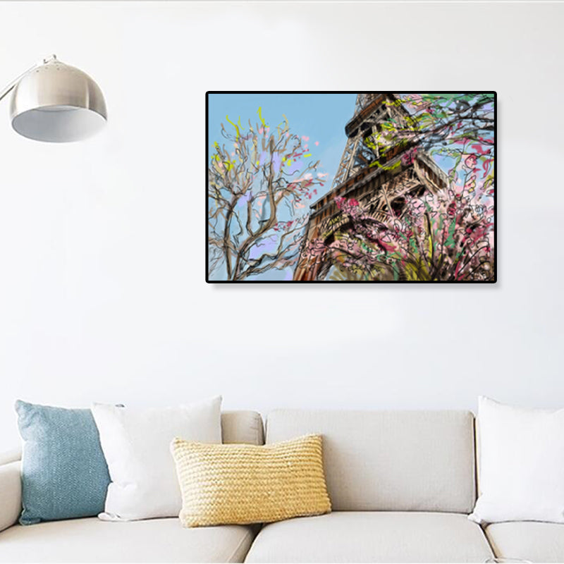 Brehn | Global Inspirierte Landmarken Malerei Leinwanddruck Texturiertes Pastell Wandkunst für Hotel