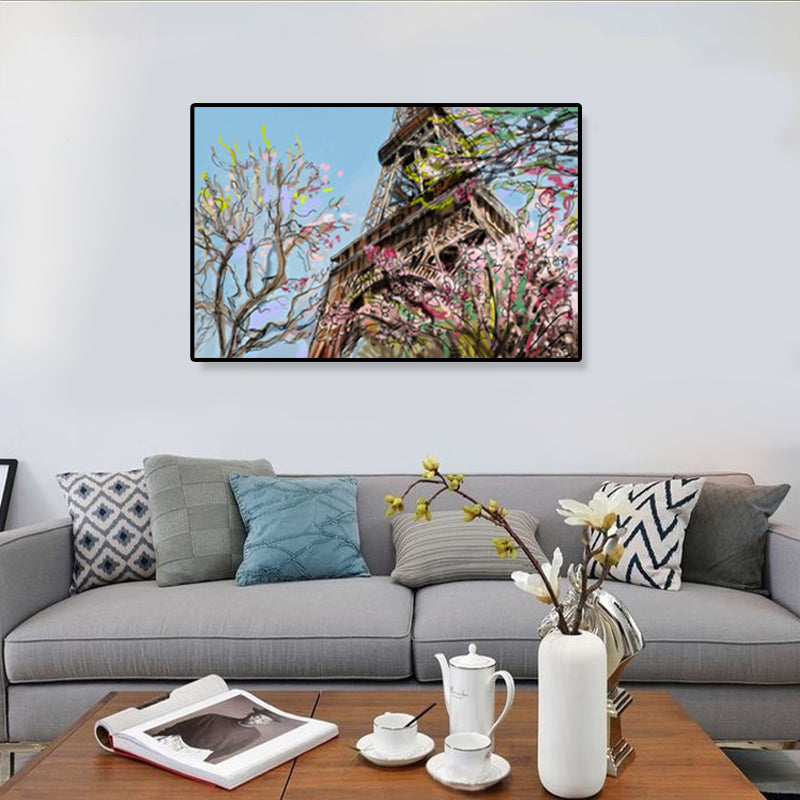 Brehn | Global Inspirierte Landmarken Malerei Leinwanddruck Texturiertes Pastell Wandkunst für Hotel