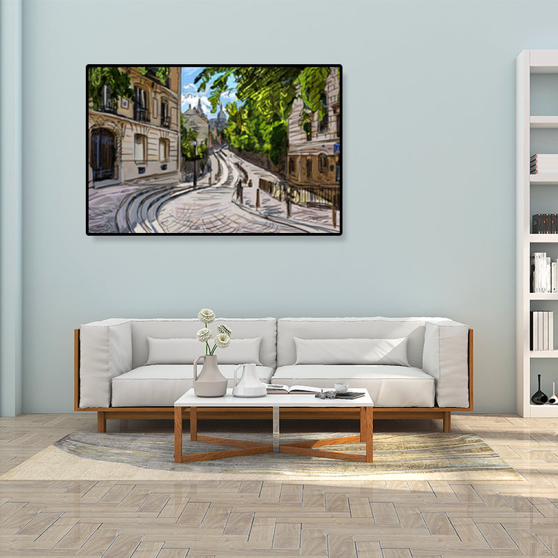 Brehn | Global Inspirierte Landmarken Malerei Leinwanddruck Texturiertes Pastell Wandkunst für Hotel