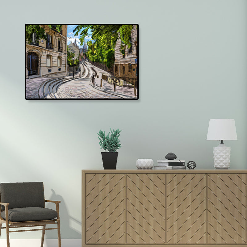 Brehn | Global Inspirierte Landmarken Malerei Leinwanddruck Texturiertes Pastell Wandkunst für Hotel