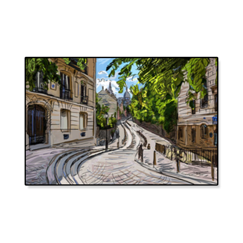 Brehn | Global Inspirierte Landmarken Malerei Leinwanddruck Texturiertes Pastell Wandkunst für Hotel