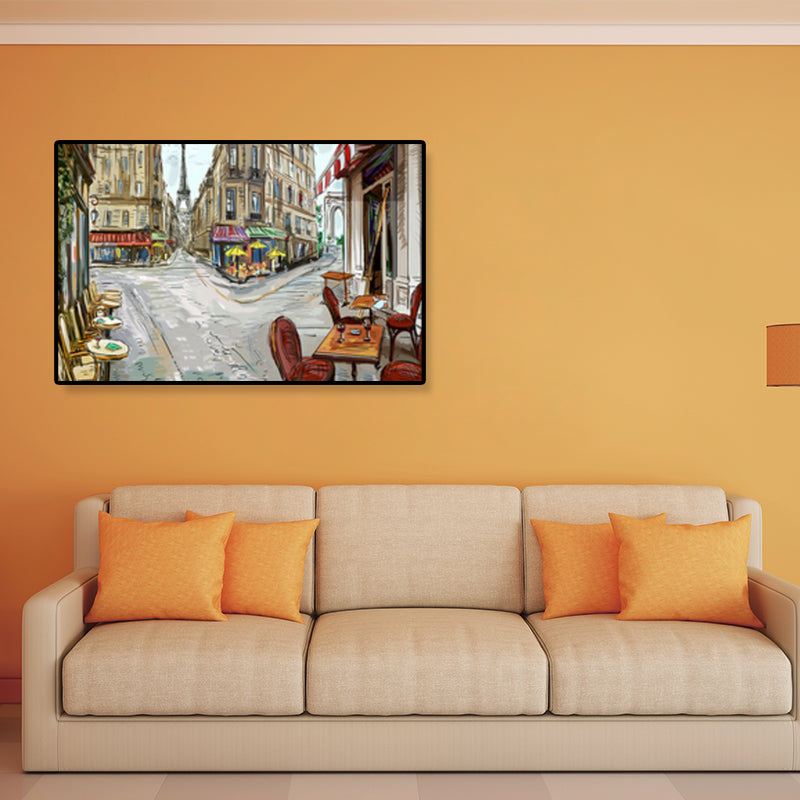 Brehn | Global Inspirierte Landmarken Malerei Leinwanddruck Texturiertes Pastell Wandkunst für Hotel
