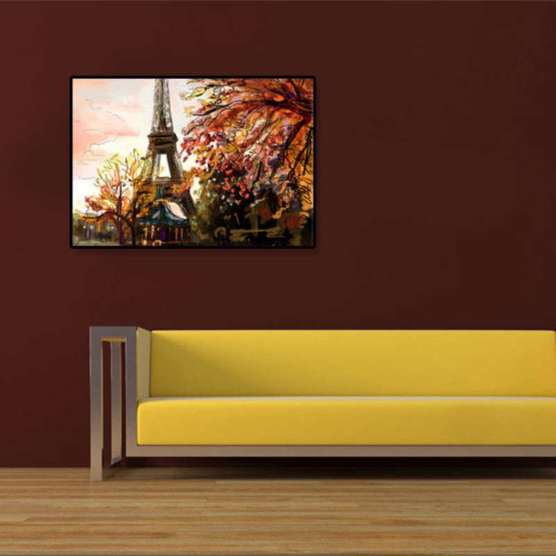 Brehn | Global Inspirierte Landmarken Malerei Leinwanddruck Texturiertes Pastell Wandkunst für Hotel