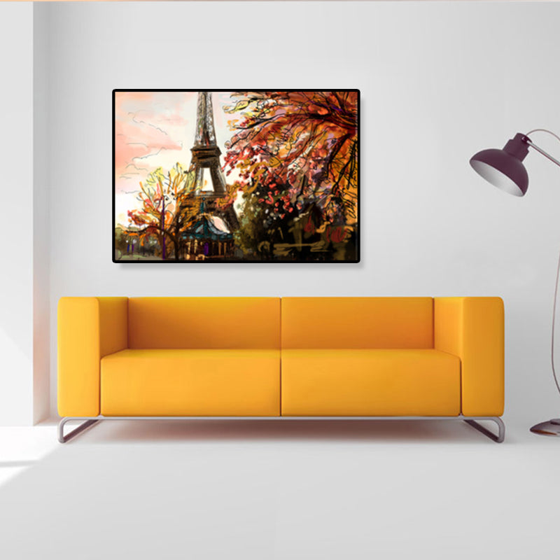 Brehn | Global Inspirierte Landmarken Malerei Leinwanddruck Texturiertes Pastell Wandkunst für Hotel