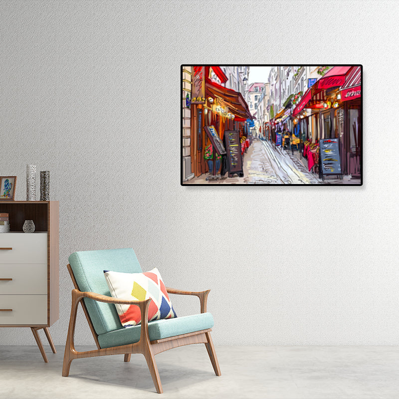 Brehn | Global Inspirierte Landmarken Malerei Leinwanddruck Texturiertes Pastell Wandkunst für Hotel