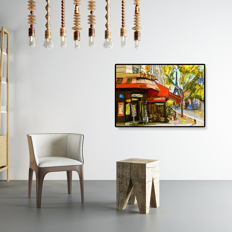 Brehn | Global Inspirierte Landmarken Malerei Leinwanddruck Texturiertes Pastell Wandkunst für Hotel