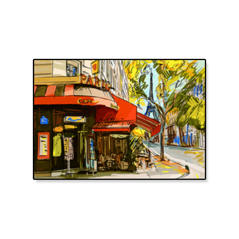 Brehn | Global Inspirierte Landmarken Malerei Leinwanddruck Texturiertes Pastell Wandkunst für Hotel