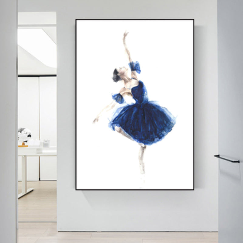 Brehn | Pastellzeichnung Ballettmädchen Leinwand Tanz Nordische Texturierte Wandkunst Druck für Schlafzimmer