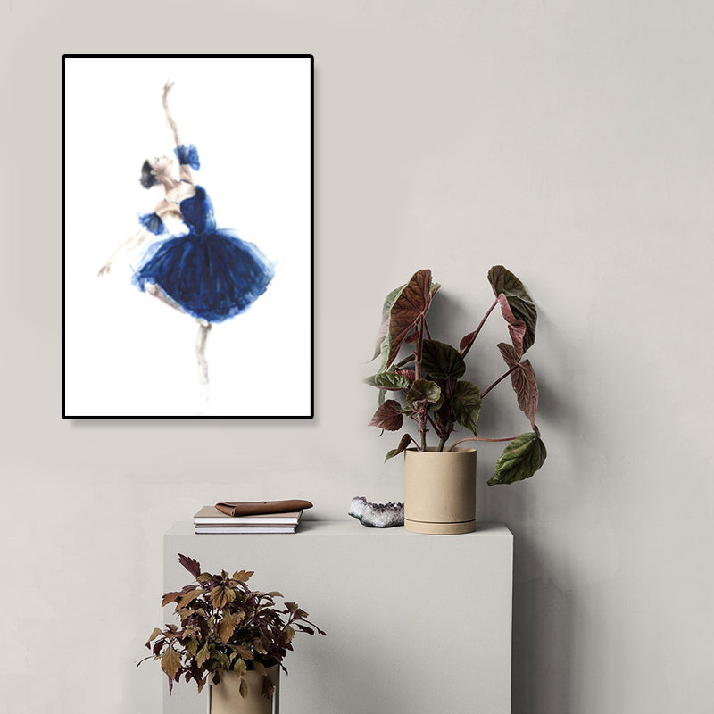 Brehn | Pastellzeichnung Ballettmädchen Leinwand Tanz Nordische Texturierte Wandkunst Druck für Schlafzimmer