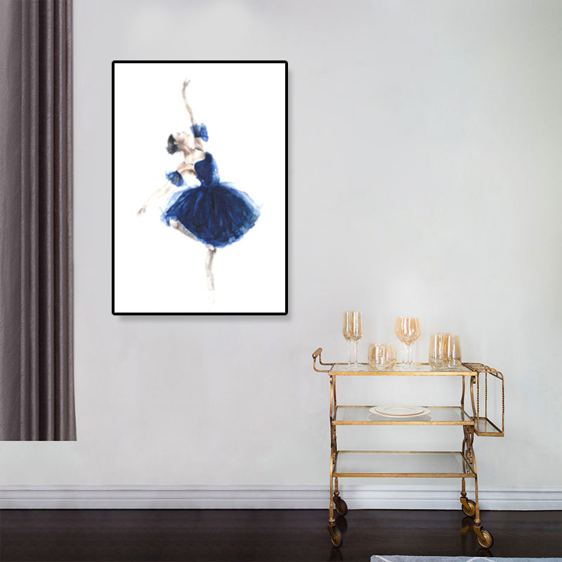 Brehn | Pastellzeichnung Ballettmädchen Leinwand Tanz Nordische Texturierte Wandkunst Druck für Schlafzimmer
