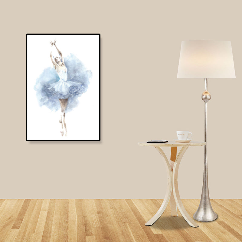 Brehn | Pastellzeichnung Ballettmädchen Leinwand Tanz Nordische Texturierte Wandkunst Druck für Schlafzimmer